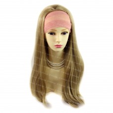 Heat Resistant Golden Blonde 3/4 Fall Hair Piece Long Straight Half Wig hairpiece