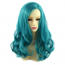 Wiwigs ® Beautiful Fashion Wavy Turquoise Blue Long Cosplay Lady Wigs Full Hire