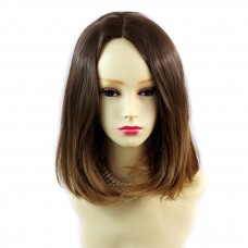 Wiwigs ® Pretty Medium Bob Style Wig Strawberry Blonde & Light Brown Dip-Dye Ombre Hair UK