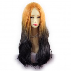 Wiwigs ® Fabulous Long Straight Wig Dark Brown Dip-Dye Ombre Hair UK