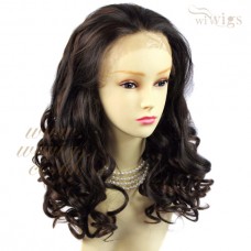 AMAZING Beautiful Lace Front wig Brown mix Blonde Curly Long Ladies Wigs UK