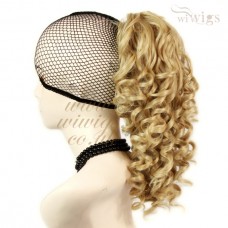 Spiral Curly Hair Piece Blonde mix Ponytail Irish Dance Extension UK