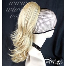 Blonde mix Ponytail Extension Hairpiece Wavy Hair Piece UK