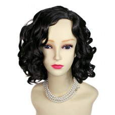 Lovely Short Wig Curly Black Brown Summer Style Ladies Wigs UK