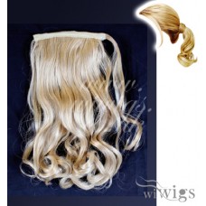 Ladies 1 Piece Clip Blonde mix Wavy Ponytail Wrap around Pony UK