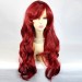 Watch Out Cosplay Long Wavy Dark Red Ladies Wigs from WIWIGS UK