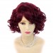 Summer Style Short Curly Burgundy Red Mix Skin Top Ladies Wigs WIWIGS UK