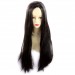 Beautiful Sexy Long Straight Black Brown Ladies Wigs Skin top Hair WIWIGS UK