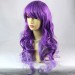 Lovely Long Curly Wavy Purple mix Ladies Wigs Cosplay Party Hair WIWIGS UK