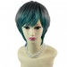 Posh Sexy Green mix Grey Short Ladies Wigs Cosplay Party Hair from WIWIGS UK