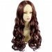 Romantic Curly Long Dark Auburn Red mix skin top hair Ladies Wigs from WIWIGS UK