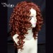 Lovely Long Curly Fox Red skin top Versatile Hair Ladies Wig