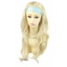 Pale Blonde Long Layered Wavy ends 3/4 Wig Fall Hairpiece Hair Piece WIWIGS UK