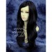 Natural Heat Resistant Jet Black Long Wavy Ladies Wigs wiwigs UK