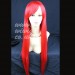 Stunning XXX Long Layes Straight Fire Red Ladies Wigs Skin Top Cosplay Wig UK 8612
