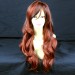 Beautiful Long Wavy Dark Brown mix Copper Red Ladies Wigs from wiwigs UK