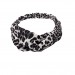 Animal Pattern Twist Knot Hairband In Black