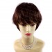 Beautiful Short Hair Dark Brown & Red Ladies Wigs Summer Style from WIWIGS UK