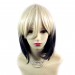 Wiwigs ® Gorgeous Short Bob Style Wig Light Blonde & Medium Brown Dip-Dye Ombre Hair UK