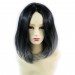 Wiwigs ® Pretty Medium Bob Style Wig Grey & Off Black Dip-Dye Ombre Hair UK