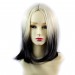 Wiwigs ® Pretty Medium Bob Style Wig Light Blonde & Medium Brown Dip-Dye Ombre Hair UK