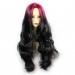 Wiwigs ® Gorgeous Long Wavy Wig Light Wine Red & Off Black Dip-Dye Ombre Hair UK