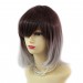 Wiwigs ® Gorgeous Short Bob Style Wig Grey & Dark Auburn Dip-Dye Ombre Hair UK