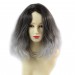 Wiwigs ® Untamed Medium Curly Wig Grey & Medium Brown Dip-Dye Ombre Hair