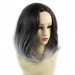 Wiwigs ® Lovely Medium Bob Style Wig Grey & Medium Brown Dip-Dye Ombre Hair UK