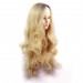 Wiwigs ® Pretty Long Wavy Wig Light Golden Blonde & Dark Brown Dip-Dye Ombre Hair UK