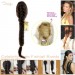 Celebrity Cute Light Brown Fishtail Braids clip in Ponytail Plaited Hair Extensions DIY 