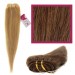 DIY Double Weft Lush 'Medium Brown Auburn Mix' 20" Hair Extensions Deluxe Human Hair.