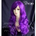 Sexy Beautiful Heat Resistant Purple Long Curly Cosplay Ladies Wigs UK