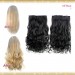 Half head 1 Piece clip In Curly Off Black Hair Extensions UK