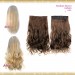 Half head 1 Piece clip In Curly Medium Brown Mix Auburn Hair Extensions UK