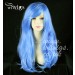 Stunning Long Layes Wavy Blue mix Ladies Wigs Skin Top Cosplay Wig 8352