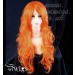 Stunning Long Curly Orange Ladies Wigs Skin Top Cosplay Wig from WIWIGS UK