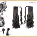 Wrap Around Clip In Pony Curly Dark Brown Hair Extension UK