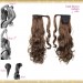 Wrap Around Clip In Pony Curly Dark Brown Auburn Mix Hair Extension UK