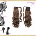Wrap Around Clip In Pony Curly Medium Brown Auburn Mix Hair Extension UK