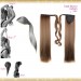 Wrap Around Clip In Pony Straight Dark Brown Auburn mix Hair Extension UK