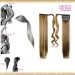 Wrap Around Clip In Pony Straight Light Brown Light Blonde Highlights Hair Extension UK
