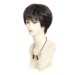 Wiwigs ® Lovely Short Black Brown & Auburn Summer Full Hire Skin Top Lady Wigs