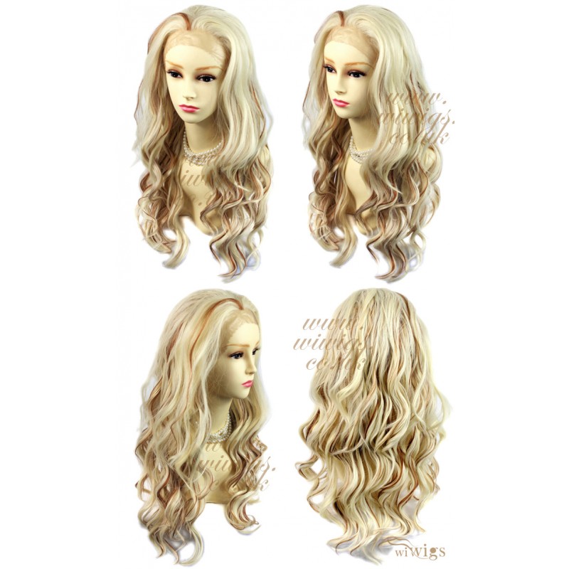 Wiwigs Sexy French Lace Front Wig Wavy Blonde And Red Long