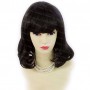 Lovely Summer Style Medium Straight Black Brown Skin Top Lady Wigs WIWIGS UK