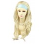 Pale Blonde Long Layered Wavy ends 3/4 Wig Fall Hairpiece Hair Piece WIWIGS UK