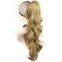 Long Wavy Gold blonde Ponytail Jaw Claw Clip in Hair Piece Extension UK