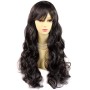 Sexy Beautiful Layered Curly Dark Brown Long Ladies Wigs Heat Resistant Wig UK