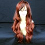 Beautiful Long Wavy Dark Brown mix Copper Red Ladies Wigs from wiwigs UK