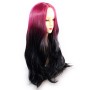 Wiwigs ® Fabulous Long Straight Wig Light Wine Red & Off Black Dip-Dye Ombre Hair UK